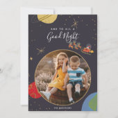 Kerstkaart 'In een baan om de aarde' (Voorkant)