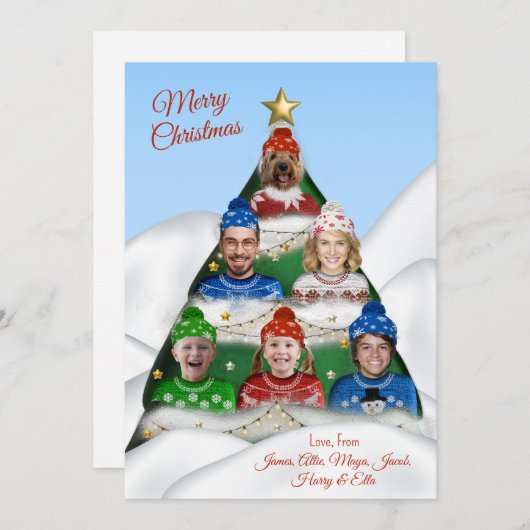 Kerstkaart in een enveloppe (Voorkant / Achterkant)