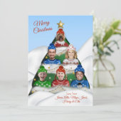 Kerstkaart in een enveloppe (Staand voorkant)