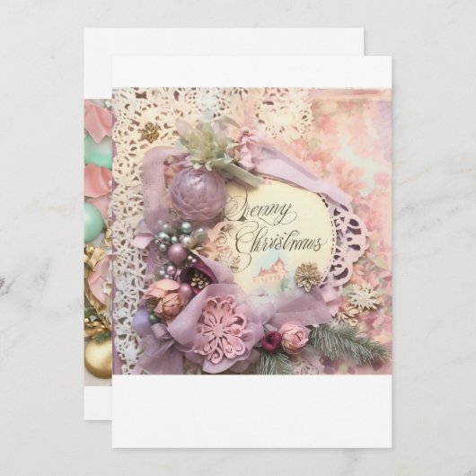 Kerstkaart in een enveloppe (Voorkant / Achterkant)