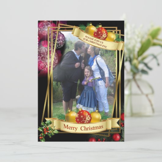 Kerstkaart in envelop formaat (Staand voorkant)