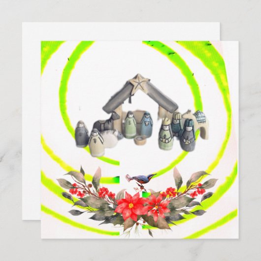 Kerstkaart in enveloppe (Voorkant / Achterkant)