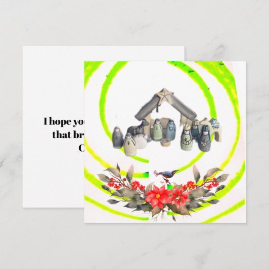 Kerstkaart in envelopvorm (Voorkant / Achterkant)