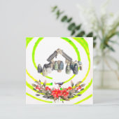 Kerstkaart in envelopvorm (Staand voorkant)