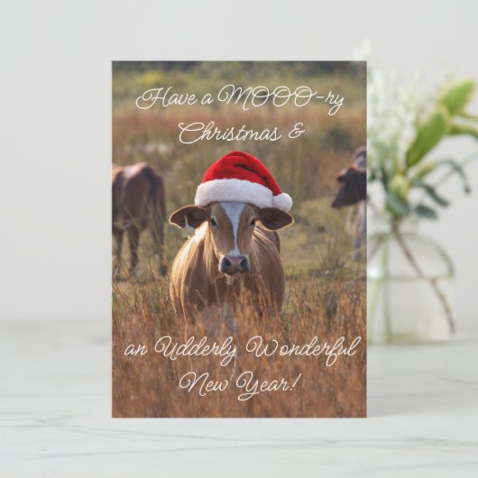 Kerstkaart in envelopvormaat (Staand voorkant)