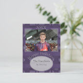 kerstKaart in het Paars (Staand voorkant)