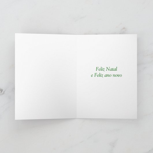 Kerstkaart in het Portugees Feestdagen Kaart (Binnen)