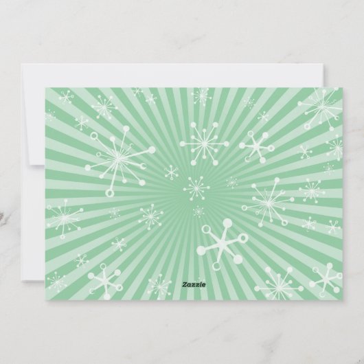 Kerstkaart in horizontale vorm met foto en mid-cen (Achterkant)