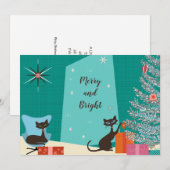 Kerstkaart in mid-century design stijl (Voorkant / Achterkant)