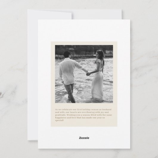 Kerstkaart in minimalistische stijl (Achterkant)