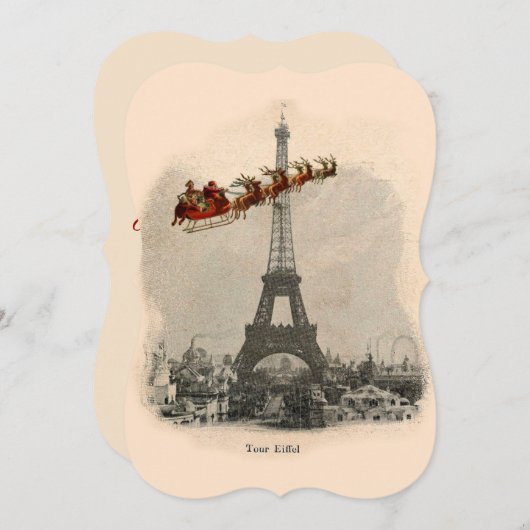  kerstkaart in Parijs (Voorkant / Achterkant)