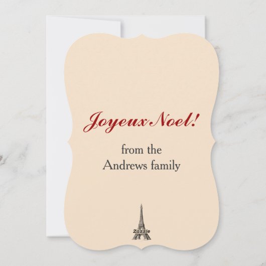 kerstkaart in Parijs (Achterkant)