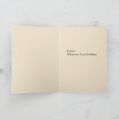 Kerstkaart in retro stijl voor heidenen feestdagen kaart (Binnen)