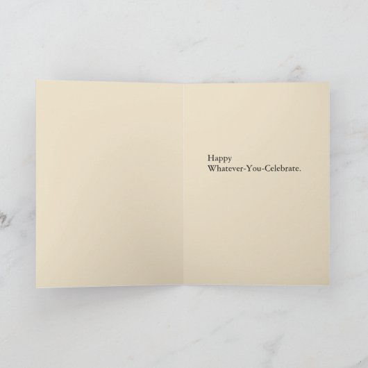 Kerstkaart in retro stijl voor heidenen feestdagen kaart (Binnen)