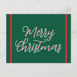 Kerstkaart in rood en groen briefkaart