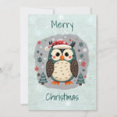 Kerstkaart in Scandinavische volkskunststijl (Voorkant)