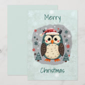 Kerstkaart in Scandinavische volkskunststijl (Voorkant / Achterkant)