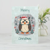 Kerstkaart in Scandinavische volkskunststijl (Staand voorkant)