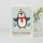 Kerstkaart in Scandinavische volkskunststijl (Staand voorkant)