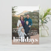 Kerstkaart in tijdschriftstijl (Staand voorkant)