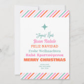 Kerstkaart in verschillende talen (Voorkant)