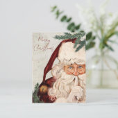 Kerstkaart in vintage stijl feestdagenkaart (Staand voorkant)