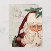 Kerstkaart in vintage stijl feestdagenkaart (Voorkant / Achterkant)