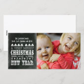 Kerstkaart in vintage stijl & Nieuwjaarsfoto (Voorkant / Achterkant)