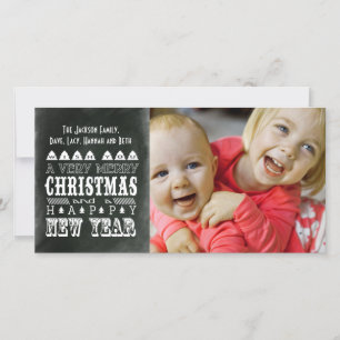 Kerstkaart in vintage stijl & Nieuwjaarsfoto