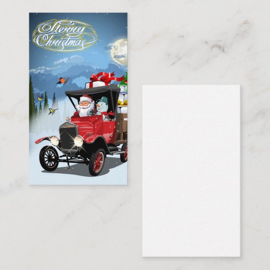 kerstkaart informatiekaartje (Voorkant / Achterkant)