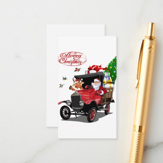 kerstkaart informatiekaartje (Voorkant / Achterkant in situ)