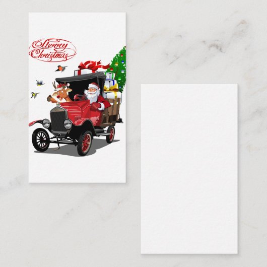 kerstkaart informatiekaartje (Voorkant / Achterkant)