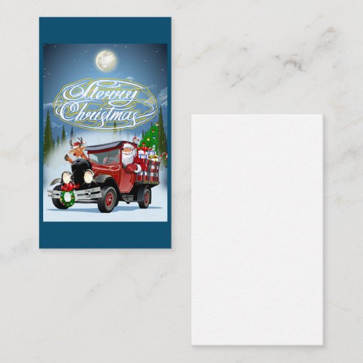 kerstkaart informatiekaartje (Voorkant / Achterkant)