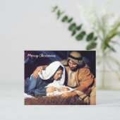 Kerstkaart Jezus in Kribbe Feestdagenkaart (Staand voorkant)