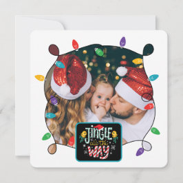 Kerstkaart 'Jingle all the way' (voeg je foto's to