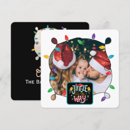 Kerstkaart 'Jingle all the way' (voeg je foto's to