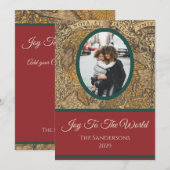  kerstkaart - Joy aan de Wereldfoto (Voorkant / Achterkant)