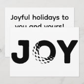 Kerstkaart Joy Golf Flat (Voorkant / Achterkant)