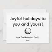 Kerstkaart Joy Golf Flat (Achterkant)