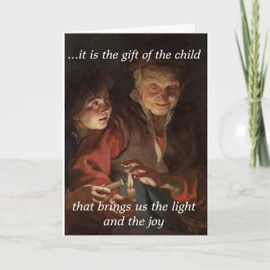 kerstkaart — Joy of a Child Kaart (Voorkant)