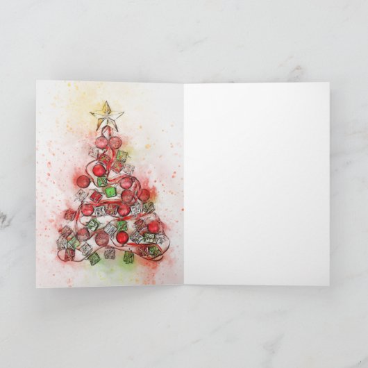 kerstkaart kaart (Binnen)