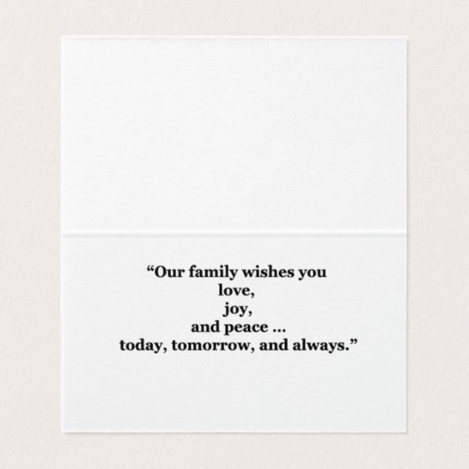 kerstkaart kaart (Binnenkant ongevouwen)