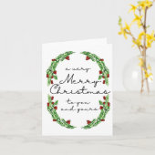 Kerstkaart Kaart (Gele Bloem)