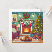 Kerstkaart Kaart (Voorkant / Achterkant in situ)