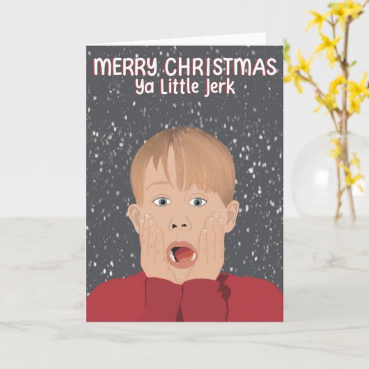 kerstkaart kaart (Gele Bloem)