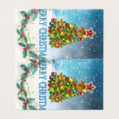 Kerstkaart Kaart (Buitenkant ongevouwen)