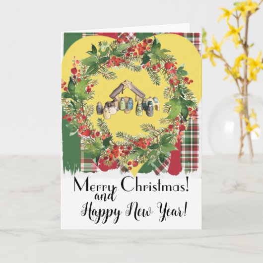 Kerstkaart! Kaart (Gele Bloem)