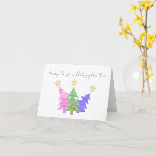 kerstkaart kaart (Gele Bloem)