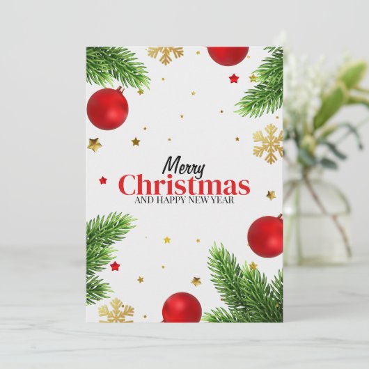 kerstkaart kaart (Staand voorkant)