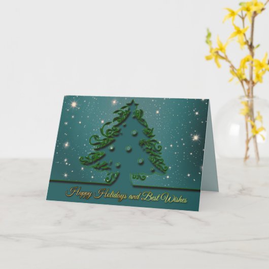 kerstkaart kaart (Gele Bloem)